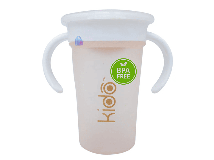 Vaso 360 Antiderrame Kido 280ml con Asas Bebé Colores - PS 9