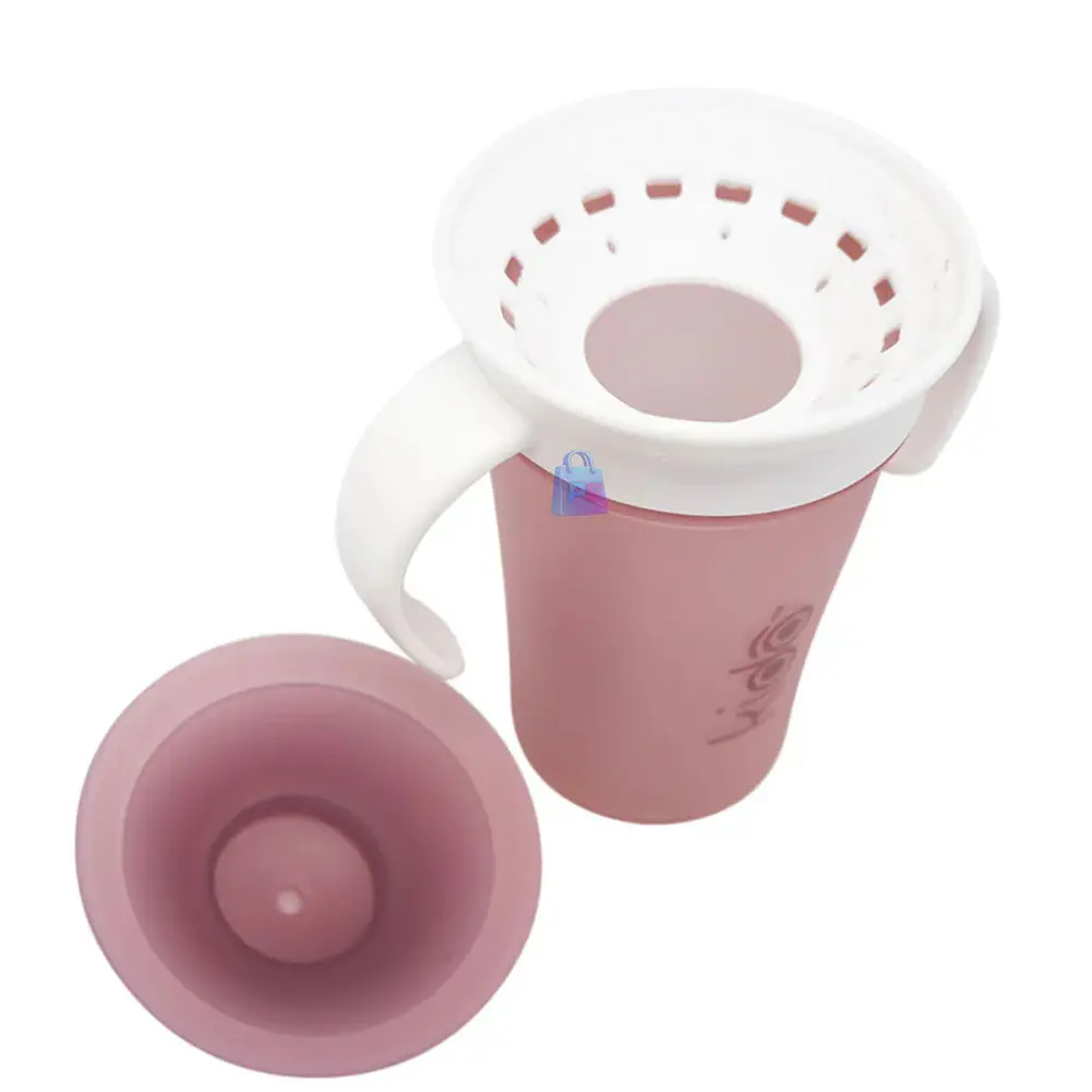 Vaso 360 Antiderrame Kido 280ml con Asas Bebé Colores - PS 4