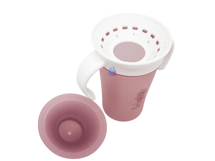 Vaso 360 Antiderrame Kido 280ml con Asas Bebé Colores - PS 4
