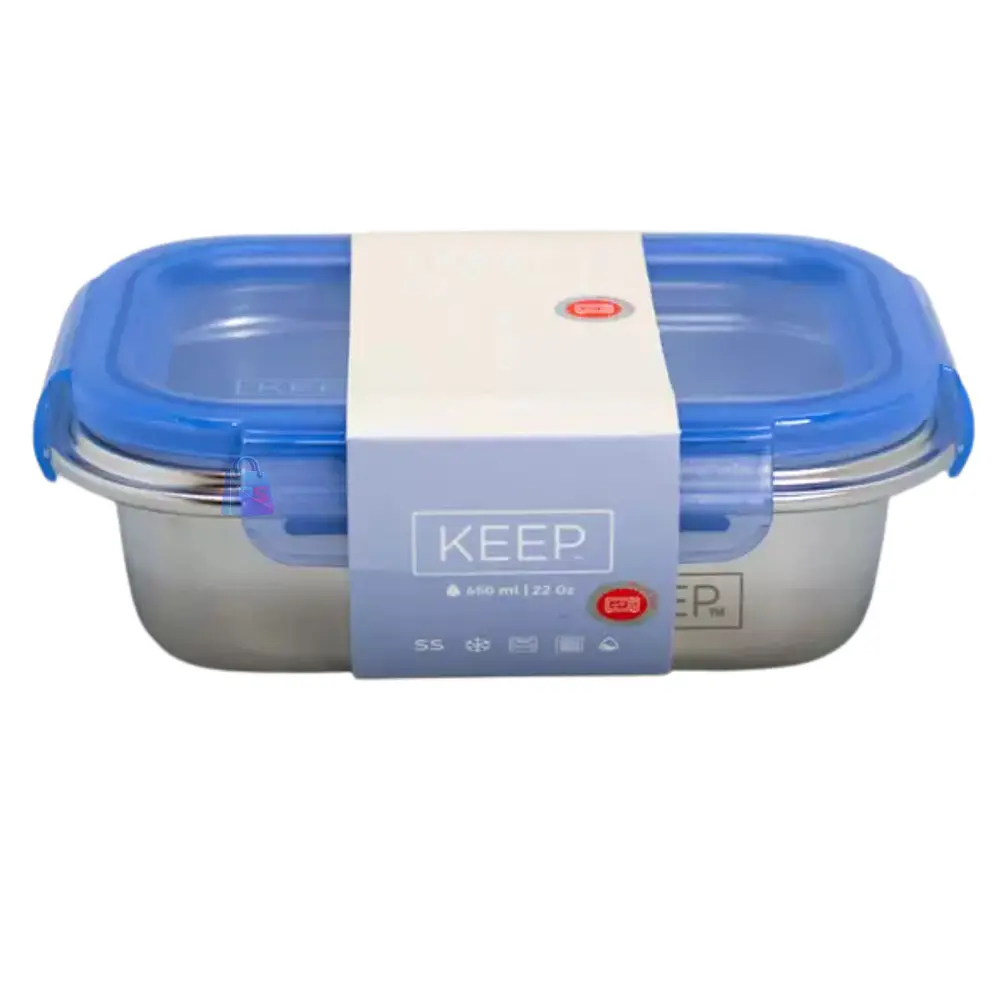 Hermético Keep 650ml Acero + Cubiertos On The Go - PS 2