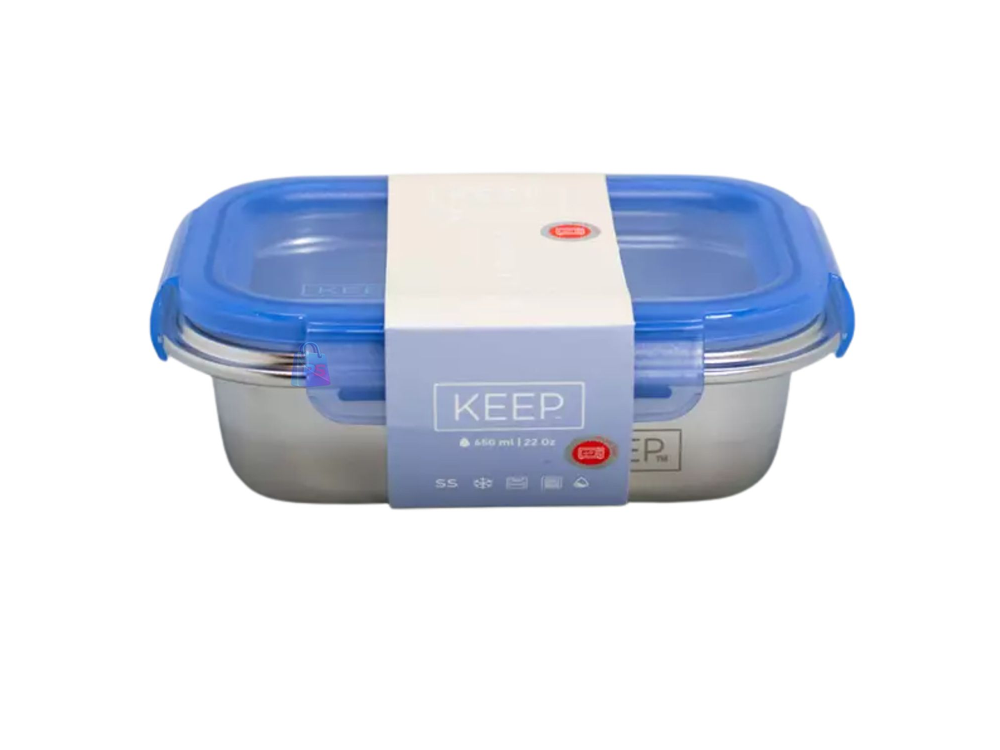 Hermético Keep 650ml Acero + Cubiertos On The Go - PS 2