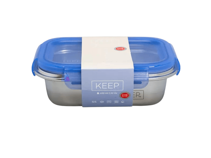 Hermético Keep 650ml Acero + Cubiertos On The Go - PS 2