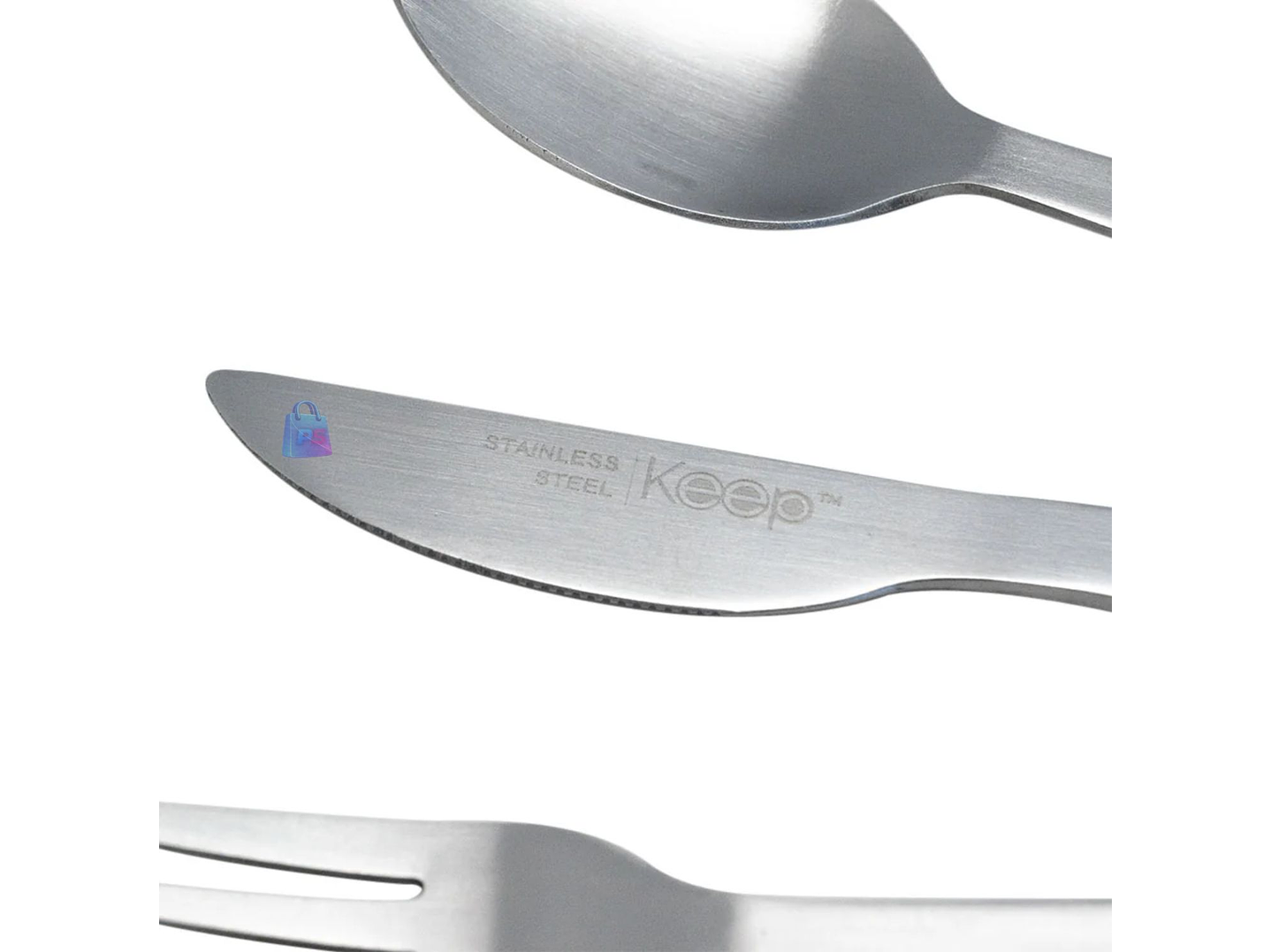 Hermético Keep 650ml Acero + Cubiertos On The Go - PS 7