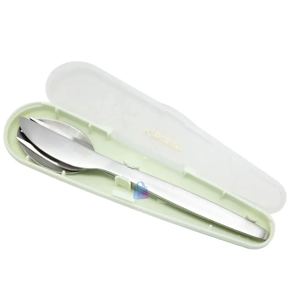 Hermético Keep 650ml Acero + Cubiertos On The Go - PS 13