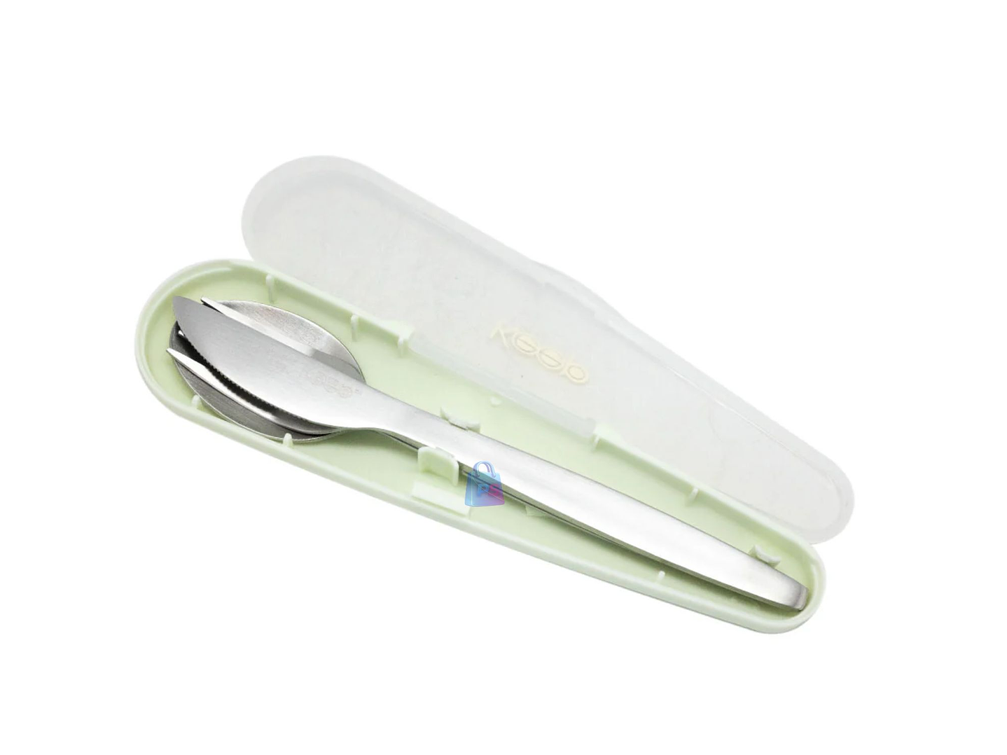 Hermético Keep 650ml Acero + Cubiertos On The Go - PS 13