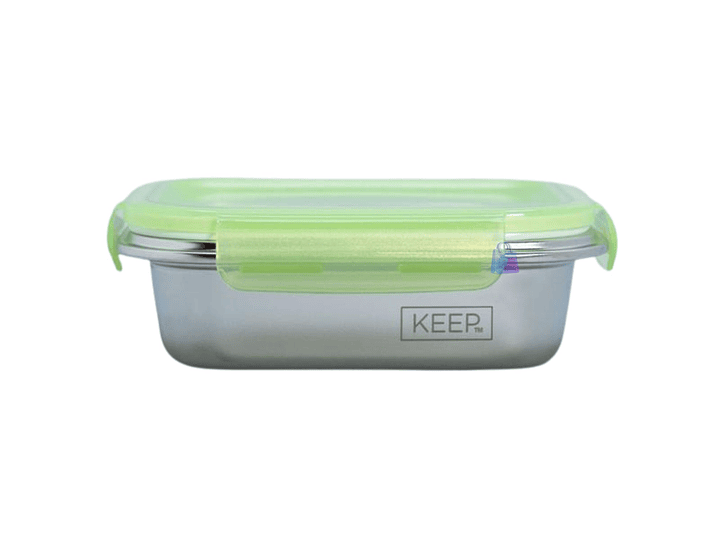 Hermético Keep 650ml Acero + Cubiertos On The Go - PS 11
