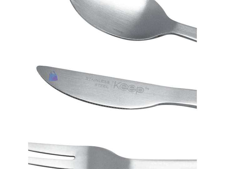 Hermético Keep 650ml Acero + Cubiertos On The Go - PS 14