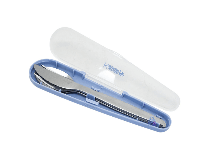 Hermético Keep 650ml Acero + Cubiertos On The Go - PS 5