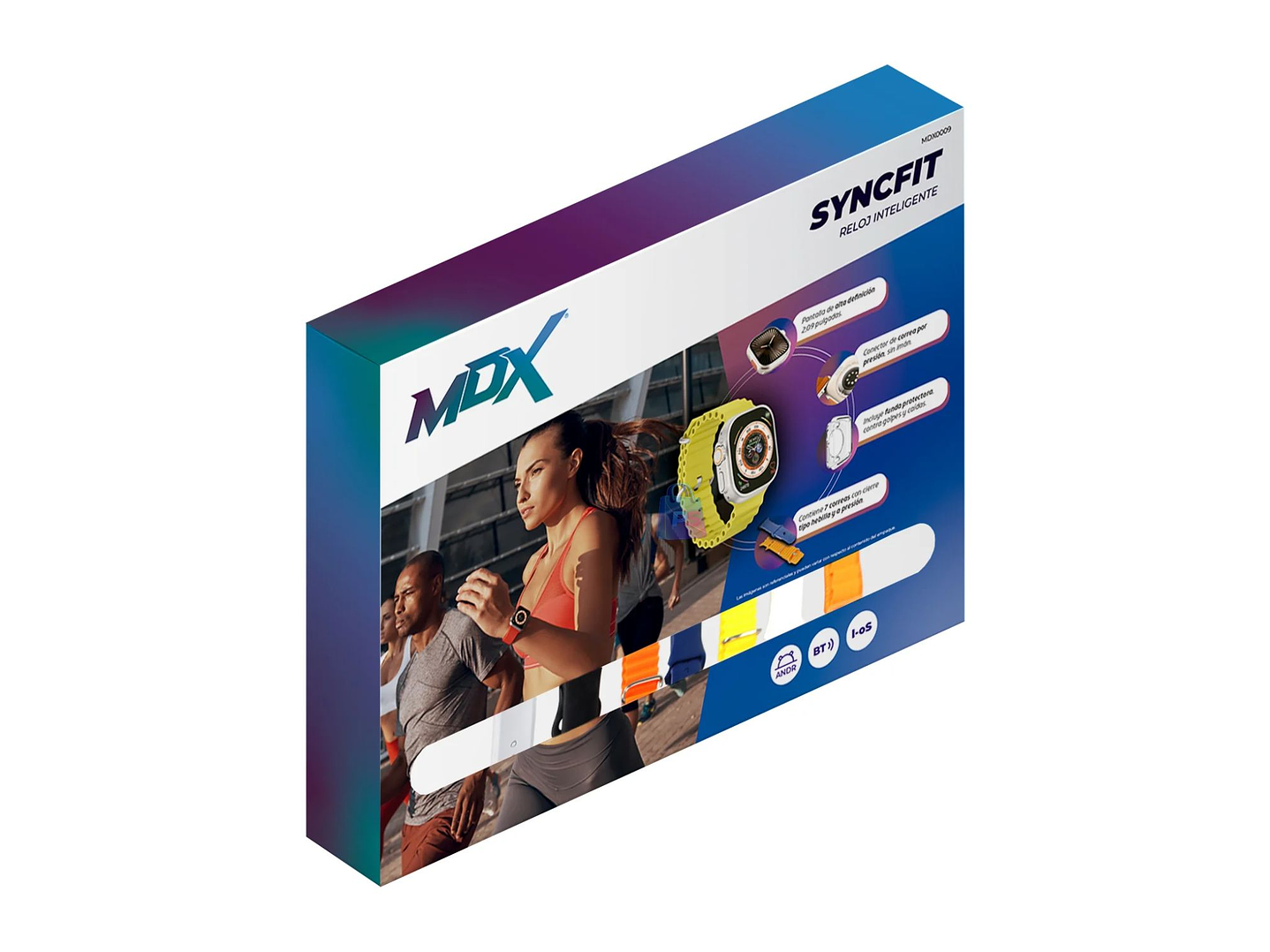 Smartwatch SyncFit 2 Pulgadas + 7 Correas + Bluetooth - PS 3