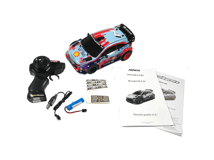 Auto RC Hyundai i20 WRC 1:16 20km Ninco - PS 7