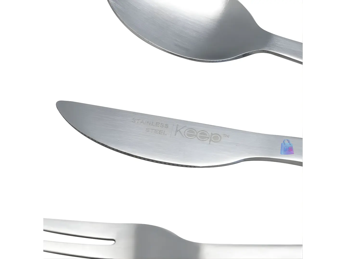 Hermético Keep 650ml Acero + Cubiertos On The Go - PS 21