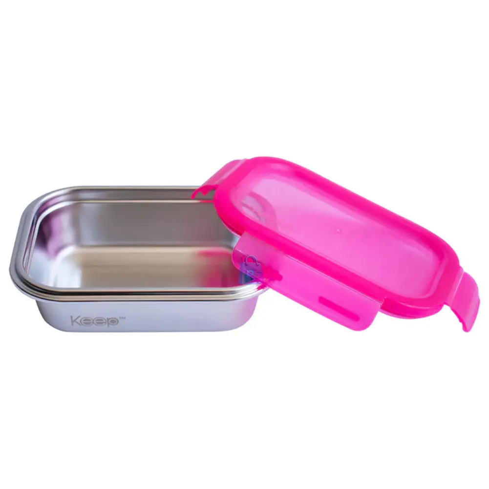Hermético Keep 650ml Acero + Cubiertos On The Go - PS 16