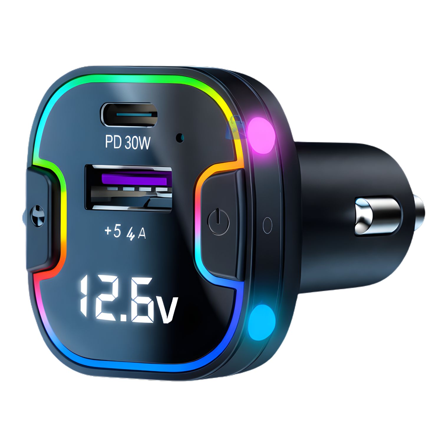 Cargador Siyoteam Cargador de Auto C304Q QC 3.0 + Cable USB C Negro - Negro