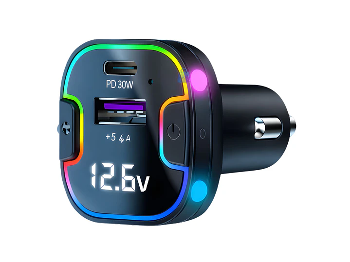 Cargador Auto 75W Multipuerto PD QC + Cable - PS 1