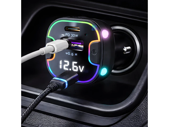 Cargador Auto 75W Multipuerto PD QC + Cable - PS 2