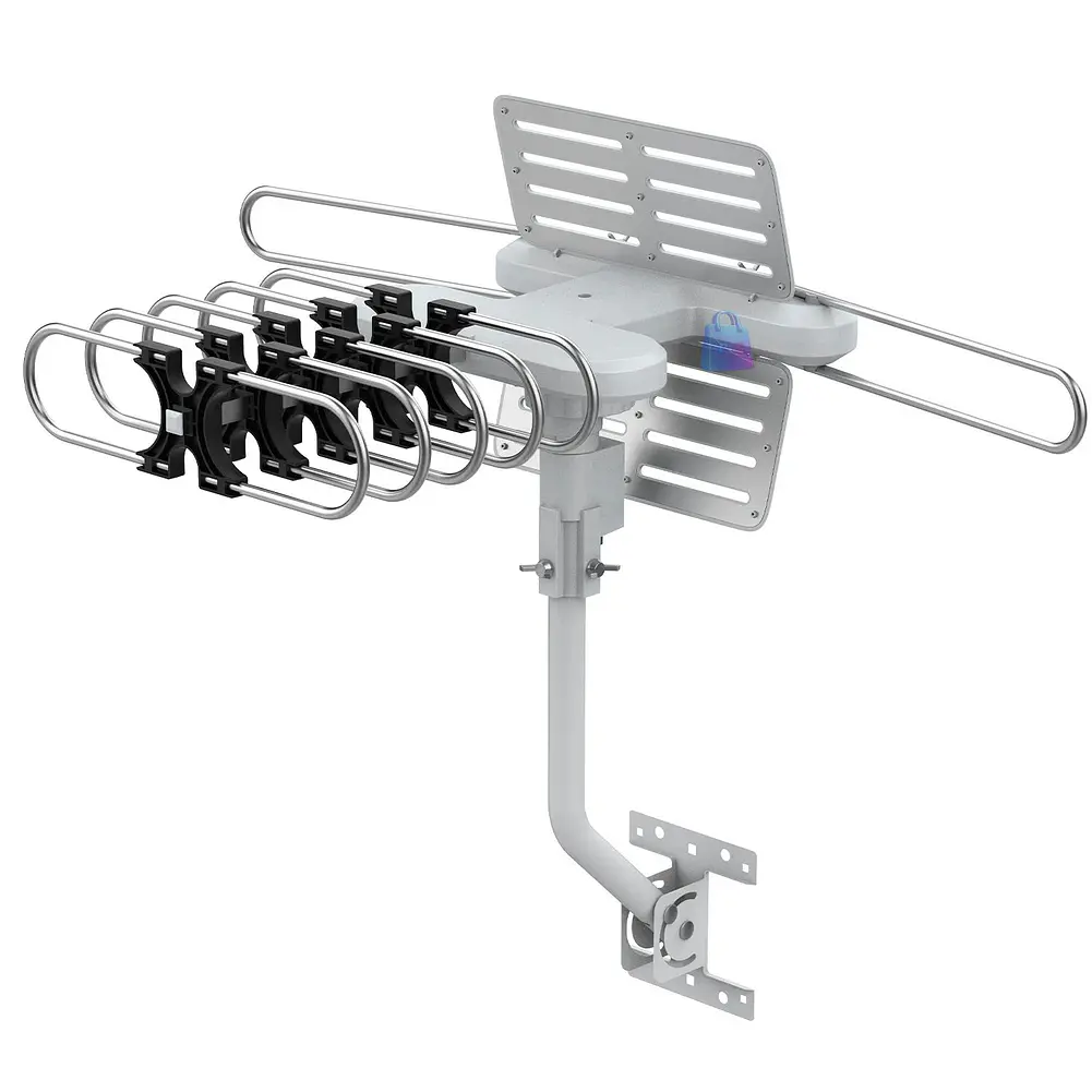 Antena TV Con Motor 360 Grados VHF UHF HD con Control - PS 1