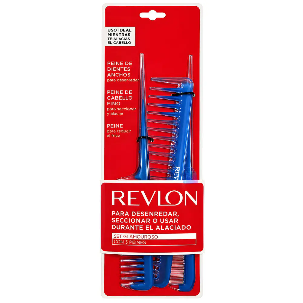 Set 3 Peines Revlon Cola y Estándar Antiestático - PS 1