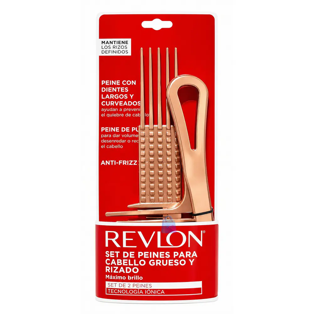 Peines Revlon Rizos Set Anti Frizz Volumen Definición - PS 1