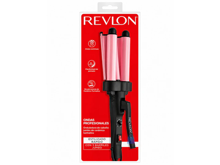 Ondulador Waver Revlon 3 Barriles Jumbo Rosa Pro - PS 1