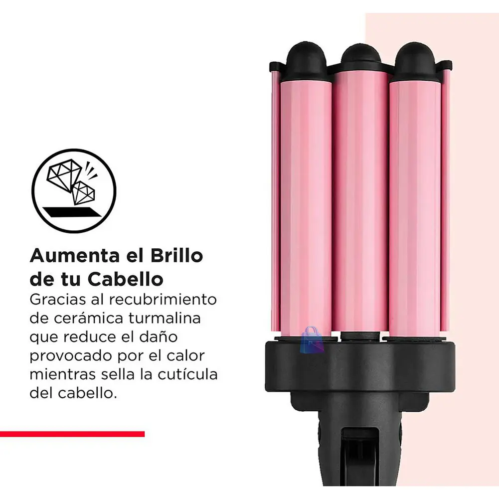 Ondulador Waver Revlon 3 Barriles Jumbo Rosa Pro - PS 4