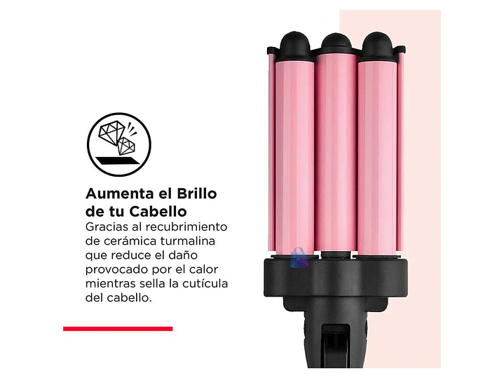 Ondulador Waver Revlon 3 Barriles Jumbo Rosa Pro - PS 4