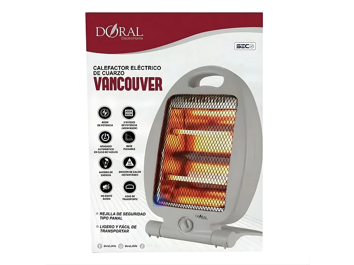 Calefactor Cuarzo 800W Vancouver Bajo Consumo - PS 3
