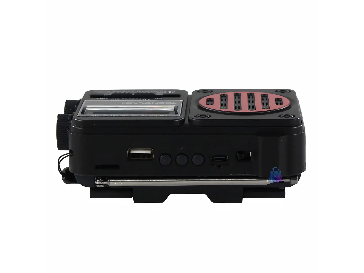 Radio Solar Bluetooth AM FM USB Linterna LED Colores - PS 4