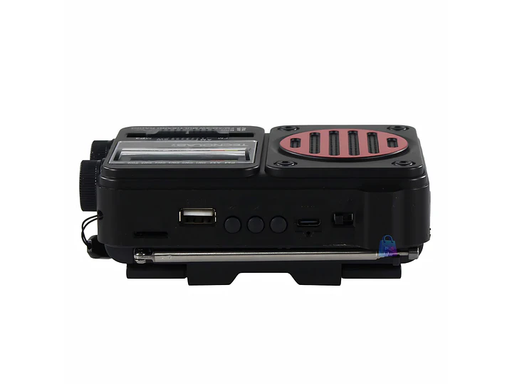 Radio Solar Bluetooth AM FM USB Linterna LED Colores - PS 4