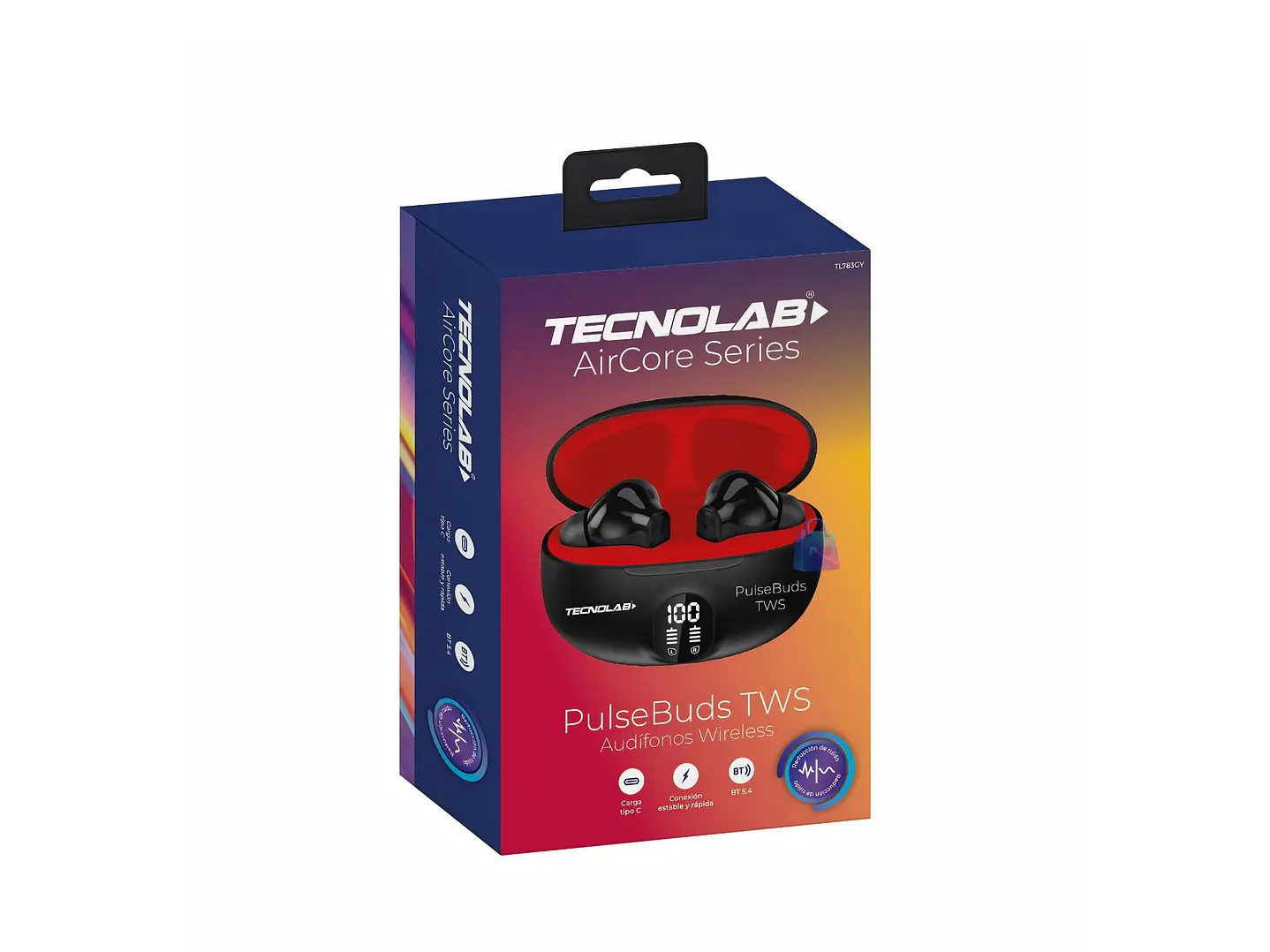 Audífonos TWS Bluetooth Touch USB-C Visor LED Colores - PS 4