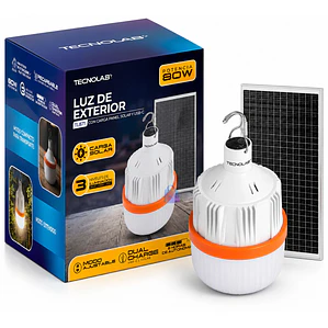 Lámpara Solar Emergencia 80W Recargable USB C LED - PS