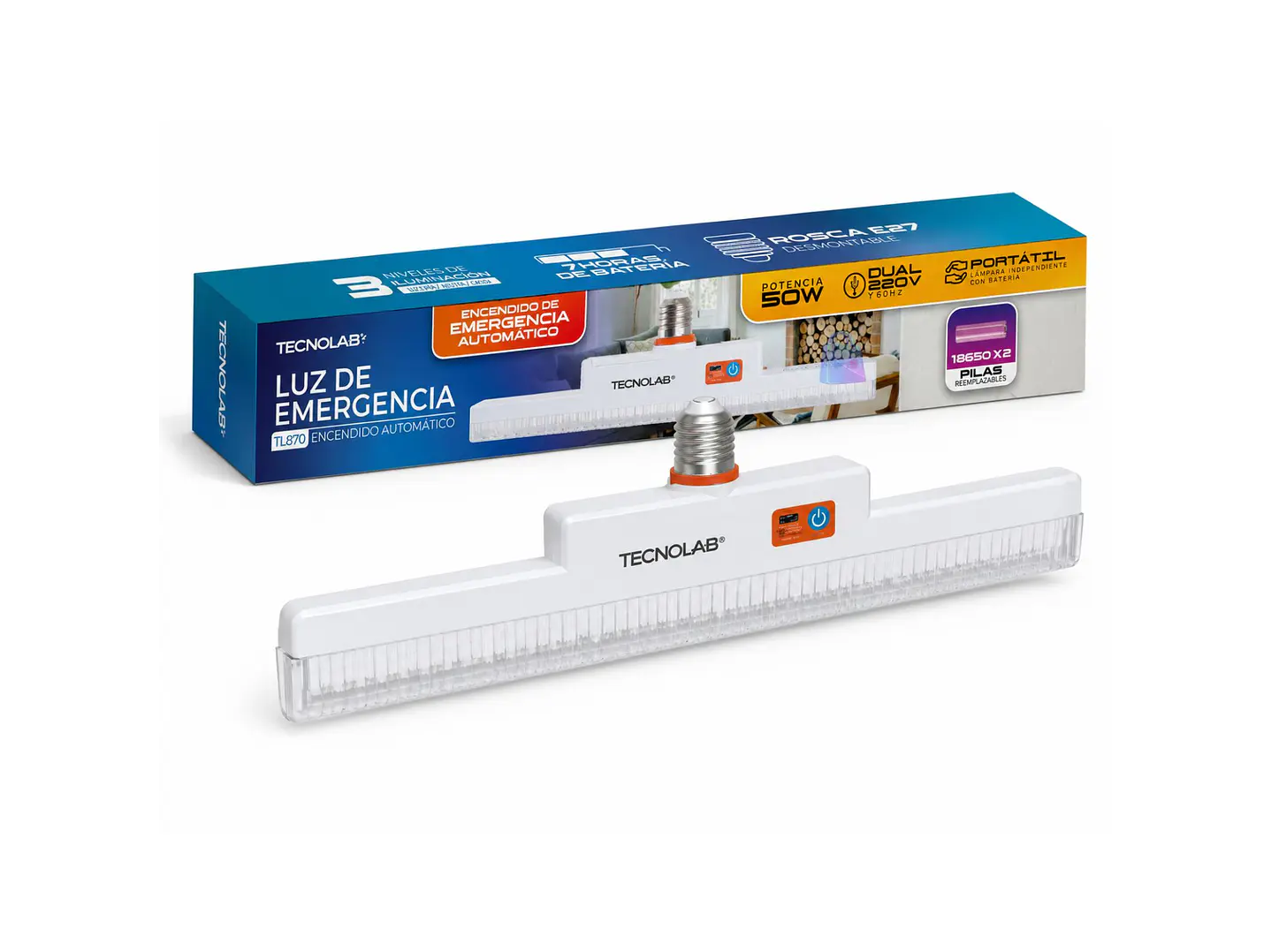 Lámpara Emergencia LED 50W Recargable USB-C SOS - PS 2