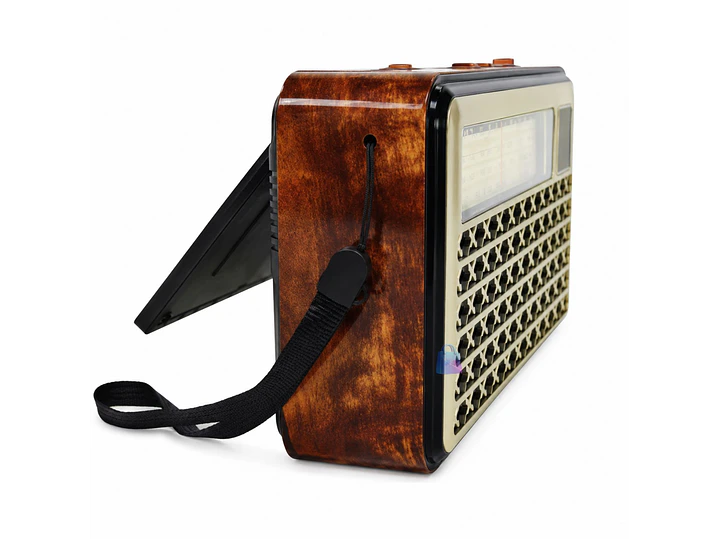 Radio Retro Solar Bluetooth FM AM USB Linterna Colores - PS 6