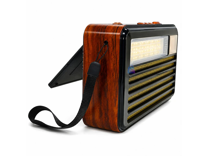 Radio Retro Solar Bluetooth FM AM SW USB Tipo C 10W - PS 2