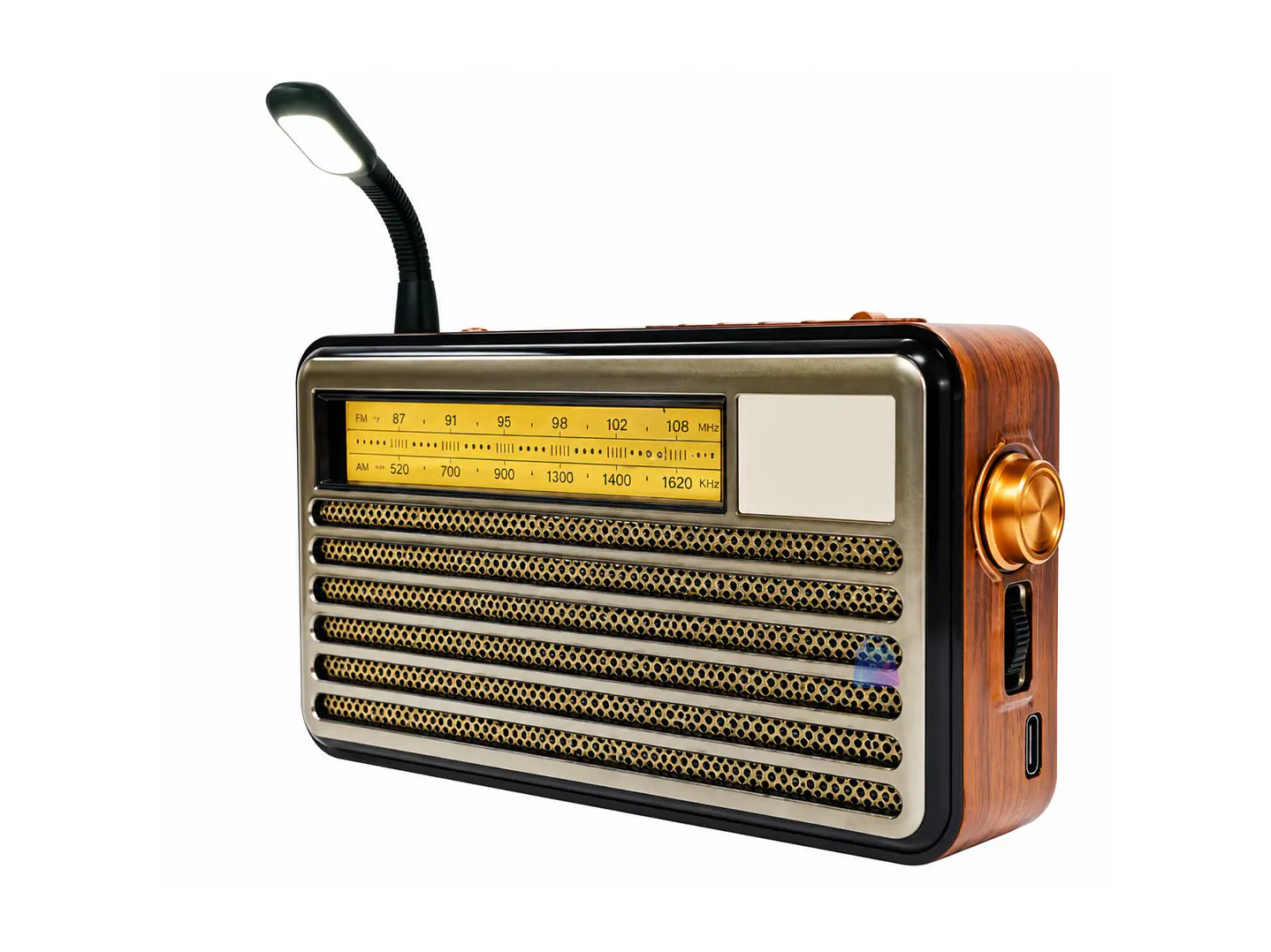 Radio Retro Solar Bluetooth FM AM SW USB Tipo C 10W - PS 3
