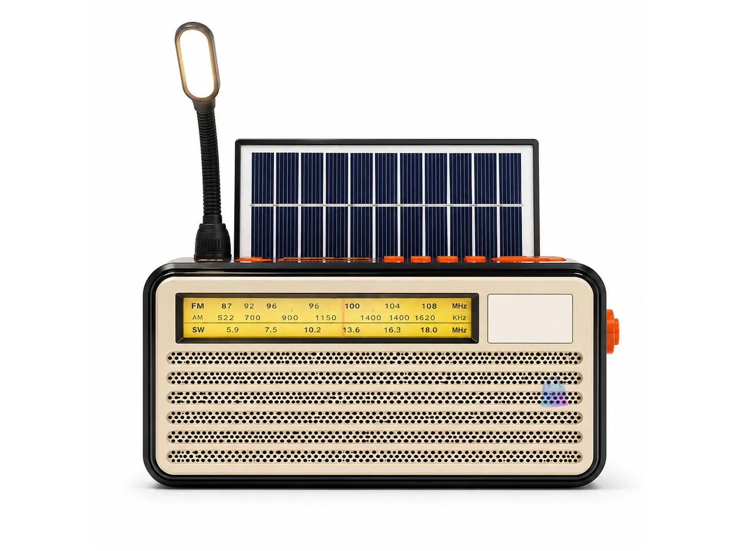 Radio Retro Solar Bluetooth FM AM SW USB Tipo C 10W - PS 1