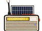 Radio Retro Solar Bluetooth FM AM SW USB Tipo C 10W - PS - Miniatura 1