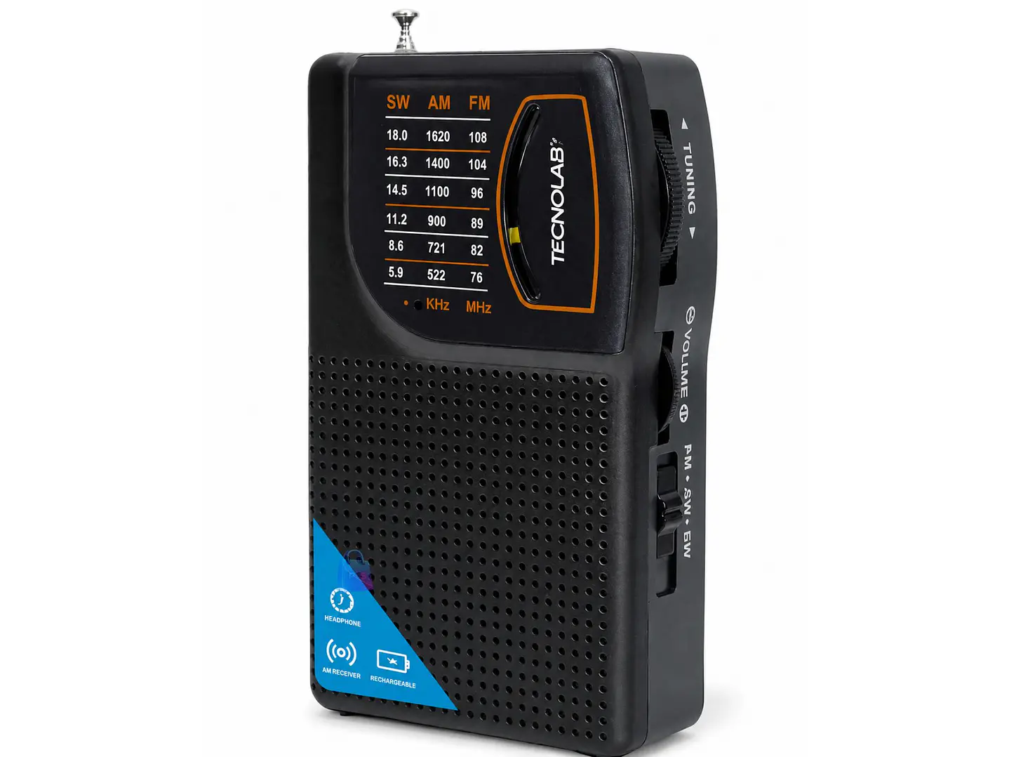 Radio Portátil FM Recargable USB-C Mini de Bolsillo - PS 2