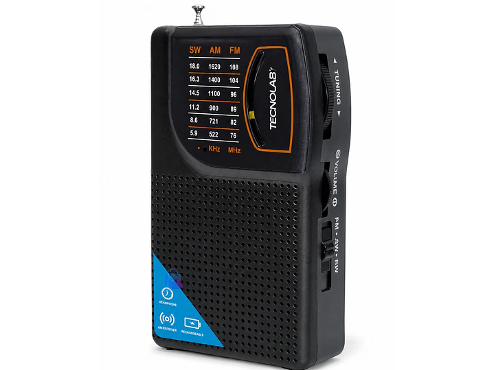 Radio Portátil FM Recargable USB-C Mini de Bolsillo - PS 2