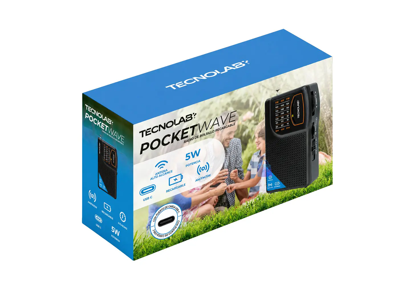 Radio Portátil FM Recargable USB-C Mini de Bolsillo - PS 3
