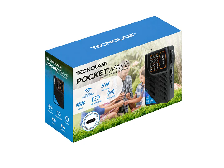 Radio Portátil FM Recargable USB-C Mini de Bolsillo - PS 3