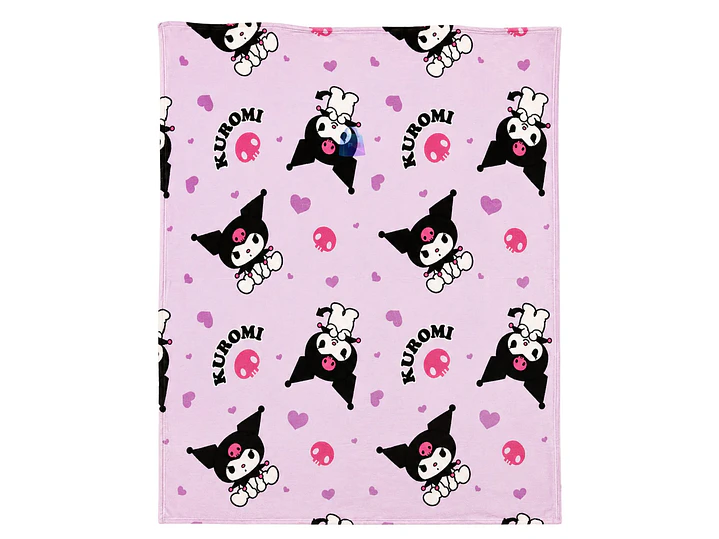 Manta Coral Diseño Kuromi 127x152cms Suave - PS 2