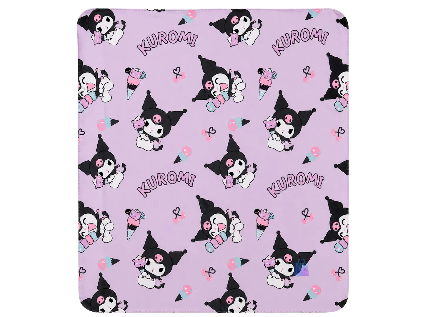 Manta Polar Sherpa Diseño Kuromi 127x152cms Suave - PS 2