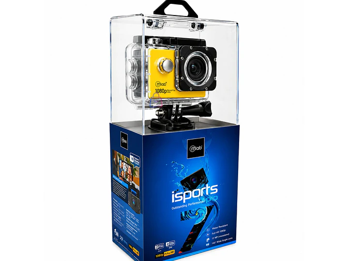 Cámara Deportiva A7 Yellow Full HD 1080P Sumergible - PS 4