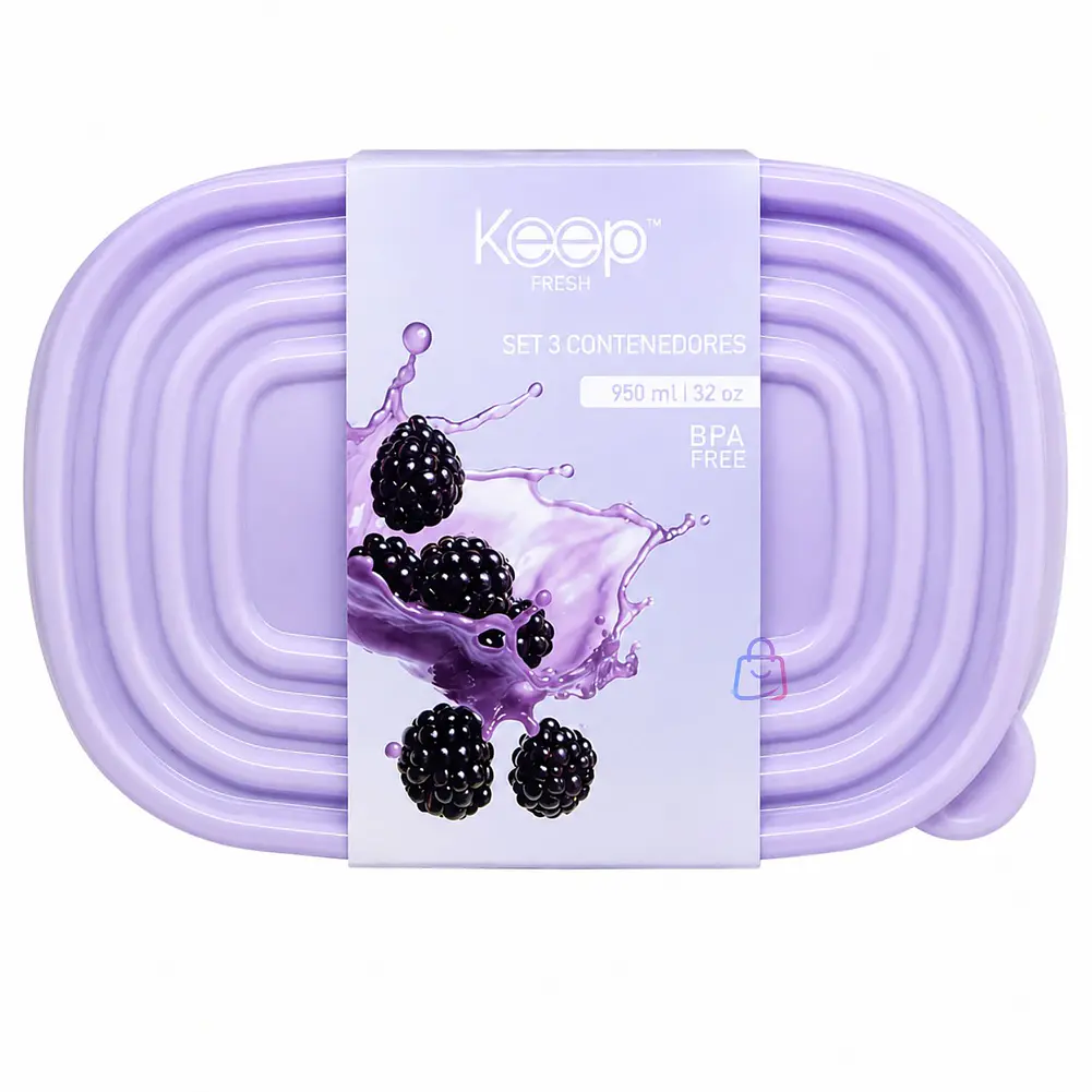 Set 3 Contenedores Herméticos Apilables Keep 950ml - PS 3
