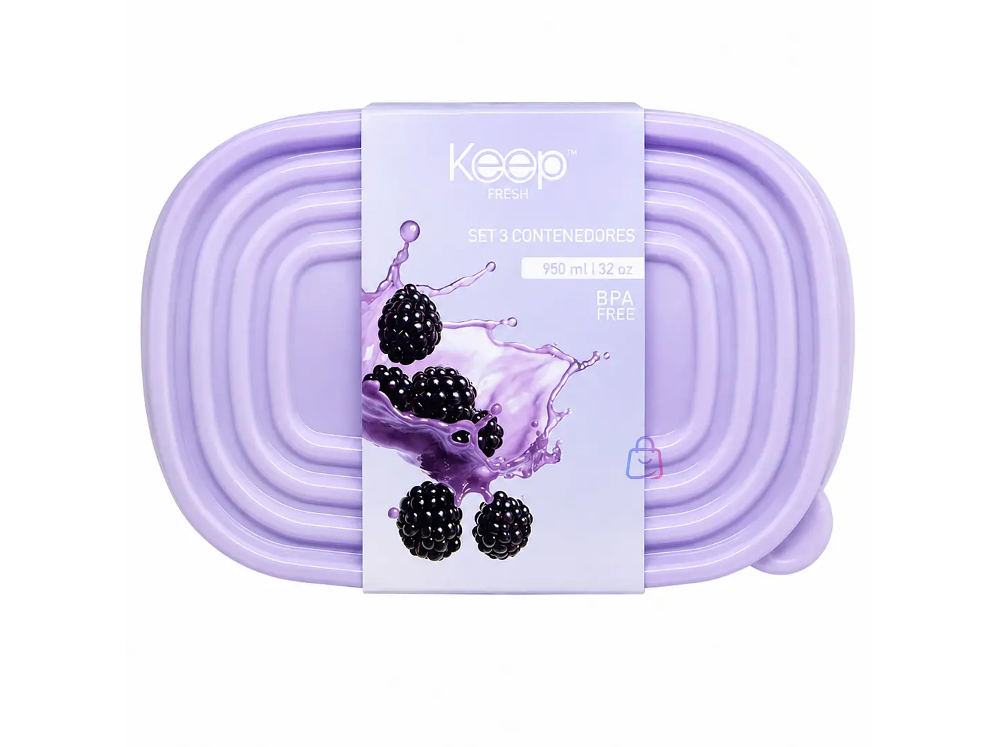 Set 3 Contenedores Herméticos Apilables Keep 950ml - PS 3