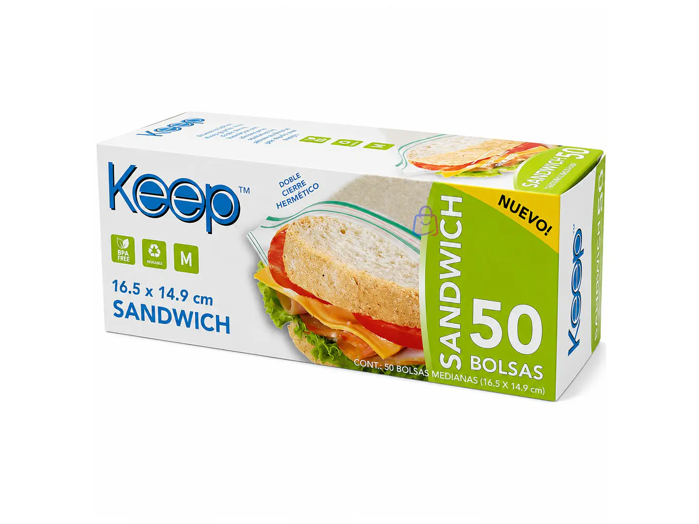 Bolsas Herméticas Sandwich 50 Unidades Cierre Zip - PS 1