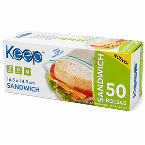 Bolsas Herméticas Sandwich 50 Unidades Cierre Zip - PS