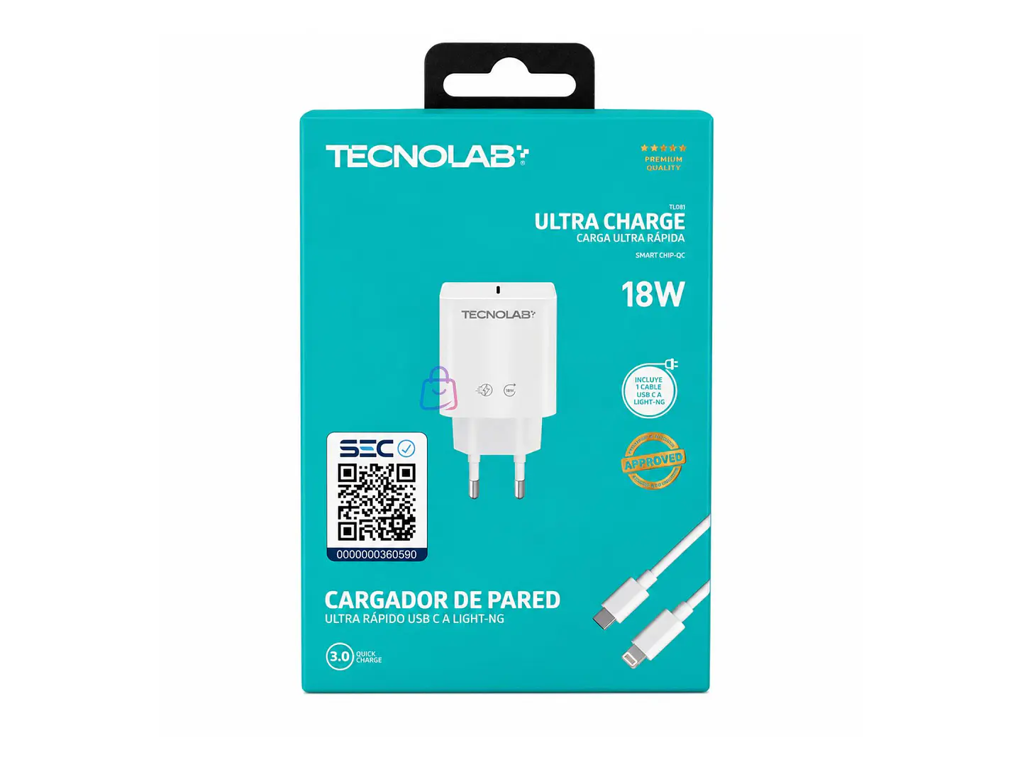 Cargador USB-C a Lightning 18W Fast Charge Certificado - PS 4