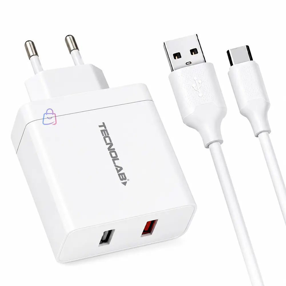 Cargador Rápido QC 3.0 18W USB-A a USB-C Certificado - PS 1