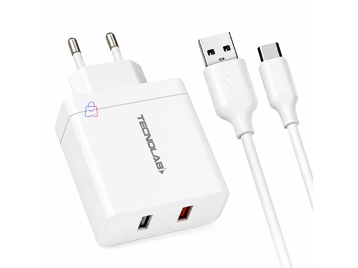 Cargador Rápido QC 3.0 18W USB-A a USB-C Certificado - PS 1